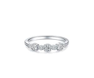 The Wedding Band, Marriage Ring Circle Silver with Round Shape Lab Created Diamond 14K White Gold Size J 1/2