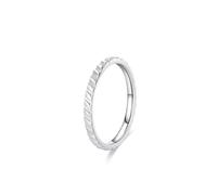 The Wedding Band, Promise Ring Set Silver 18K White Gold Size P 1/2 Womens Gifts Unique