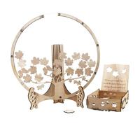 The Wedding Guest Book Frame | Rustic Wooden Signature Display | Elegant Drop Box Design with Tree Cut Out and Removable Leaves for Guests | Ideal for Receptions, Party
