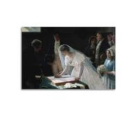 The Wedding Register by Edmund Blair Painter Masterpiece Poster Canvas Wall Art Picture Prints Hanging Photo Idea Decor Homes Artworks 12x18inch(30x45cm)