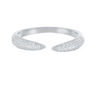 The Wedding Ring 14K White Gold Ring Band Au585 Size P 1/2 White Square 5X5mm Moissanite Stackable for Wife Elegant