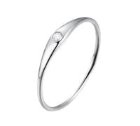 The Wedding Ring, Mothers Ring for Women Round with Moissanite 9K White Gold Size U 1/2