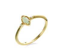 The Wedding Ring, Opal Ring Men 14K Yellow Gold Yellow White Marquise Opal Size P 1/2 Stackable Knuckle for Women Valentines Day