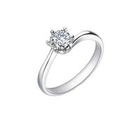 The Wedding Ring Promise Rings Sterling Silver 18K White Gold with 0.7CT Lab Grown Diamond Size O 1/2 Solid Not Plated Upgrade 3.0 for Men Engagement
