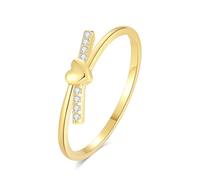 The Wedding Ring, Wedding Ring Heart Shape with Round Diamond Gold 9K Yellow Gold Size I 1/2