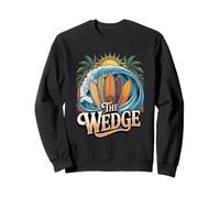 The Wedge Newport at the Beach Shore Break Surf Scene Sweatshirt