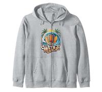 The Wedge Newport at the Beach Shore Break Surf Scene Zip Hoodie