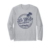 The Wedge - Newport Beach California Retro Surf Badge Long Sleeve T-Shirt
