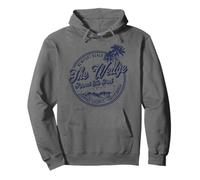 The Wedge - Newport Beach California Retro Surf Badge Pullover Hoodie