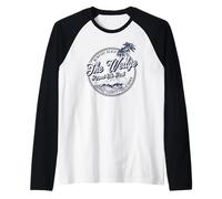 The Wedge - Newport Beach California Retro Surf Badge Raglan Baseball Tee