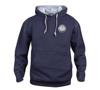The Wednesday Football Club Retro Football Hoodie Embroidered Logo Navy