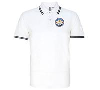 The Wednesday Football Club Retro Football Iconic Polo Embroidered Logo White/Navy