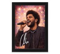 The Weeknd Art Styled Signed Poster Print - Limited Edition Autograph Fan Gift, Collectible Memorabilia Wall Art Merchandise - After Hours Til Dawn & Hurry Up Tomorrow 2026 (A4 Framed)