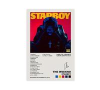 The Weeknd Starboy Album Cover Posters Music Poster Canvas Wall Art Room Aesthetic Christmas Gifts Unframe 20x30inch(50x75cm)