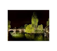 The Weeping Willow Between Henkersteg (Hangman’s Footbridge) and Maxbrücke，1000 Pieces Paper Jigsaw Puzzle for Adults and Kids Educational Puzzle Decorations Gift（38x26cm）-AZ34