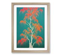 The Weeping Willow Tree Framed Wall Art Print A2 Oak