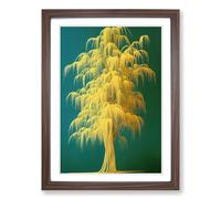 The Weeping Willow Tree Framed Wall Art Print A2 Walnut