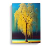 The Weeping Willow Tree Vol.5 Canvas Print | Gallery Wrapped 30mm Frame Wall Art | 30x20 inches | Ready to Hang | Modern Landscape Picture | Living Room Bedroom Lounge Office