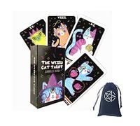 The weird cat Oracle Cards,with bag,Firend Game,Fortune Telling Toys
