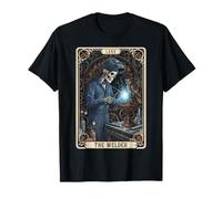 The Welder LXXV Skeleton Steampunk Tarot Card Mechanical Owl T-Shirt