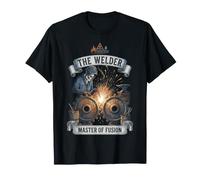 The Welder Master of Fusion Skeleton Welding Vintage Graphic T-Shirt