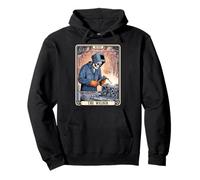 The Welder Welding Tarot Card Skeleton Funny Metal Worker Pullover Hoodie