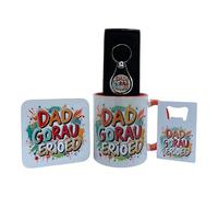 The Welsh 'Best Dad Ever' 'Dad Gorau Erioed' (Orange Mug) - Gift Set