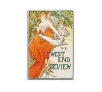 The West End Reviewby Alphonse Mucha Painting Art Poster Art Print Wall Photo Paint Hanging Picture Family Bedroom Decor 12x18inch(30x45cm)