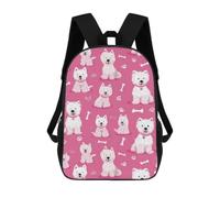The West Highland Terriers Classic 17Inch Backpack Travel Daypack Laptop with Side Pockets for Men Women