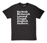 The West Wing Line-Up Charcoal Grey Men's T-Shirt Large (White Print)