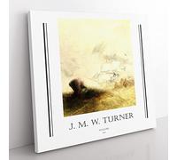 The Whale Ship By Joseph Mallord William Turner Exhibition Museum Classic Painting Canvas Wall Art Print Ready to Hang, Framed Picture for Living Room Bedroom Home Décor, 35x35 cm (14x14 Inch)