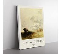 The Whale Ship By Joseph Mallord William Turner Exhibition Museum Painting Canvas Wall Art Print Ready to Hang, Framed Picture for Living Room Bedroom Home Office Décor, 60x40 cm (24x16 Inch)