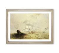The Whale Ship by Joseph Mallord William Turner Framed Print | A2 Oak Framed Wall Art | Ready to Hang | Modern Vehicle Picture | Living Room Bedroom Lounge Office