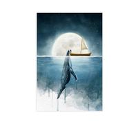 The Whale, The Ship, And The Boys And Girls Canvas Poster Wall Art Decor Print Picture Paintings for Living Room Bedroom Decoration 16x24inch(40x60cm)