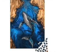 The Whale's Song Resin Art 1000 Piece Jigsaw, Festive Gift, 38x26cm/1000pcs