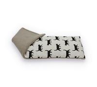 The Wheat Bag Company The Wheat Bag Co. Unscented Microwavable Duo Heat Pack Bag - Black Kitty