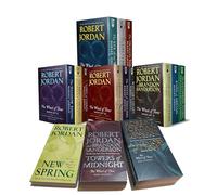 The Wheel of Time, 15 Book Set: New Spring, Eye the World, Great Hunt, Dragon Reborn, Shadow Rising, Fires Heaven, Lord Chaos, Crown Swords, Path Daggers, Winter's Heart, Crossroads Twilight, Knife Dreams, Gathering Storm, Towers Midnight, Memory Light