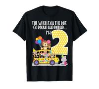 The Wheels On The Bus 2nd Birthday 2 Yrs Old Family Matching T-Shirt