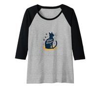 The Whisker Whisperer Cat Lover Design with Paw Raglan Baseball Tee, Women, Black/Athletic Heather, S