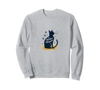 The Whisker Whisperer Cat Lover Design with Paw Sweatshirt, Adult Unisex, Heather Grey, XL