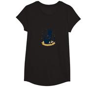 The Whisker Whisperer Cat Lover Design with Paw T-Shirt, Girls, Black, Small