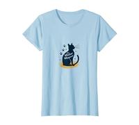 The Whisker Whisperer Cat Lover Design with Paw T-Shirt, Women, Baby Blue, XXL