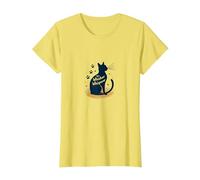 The Whisker Whisperer Cat Lover Design with Paw T-Shirt, Women, Lemon, XL