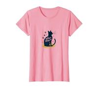 The Whisker Whisperer Cat Lover Design with Paw T-Shirt, Women, Pink, XS