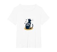 The Whisker Whisperer Cat Lover Design with Paw T-Shirt, Women's Plus, White, 1X