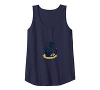 The Whisker Whisperer Cat Lover Design with Paw Tank Top, Women, Navy, XXL