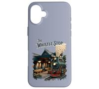 The Whistle Stop : Train Station and Steam Train vintage Case for iPhone 16 Plus