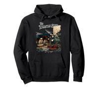 The Whistle Stop : Train Station and Steam Train vintage Pullover Hoodie