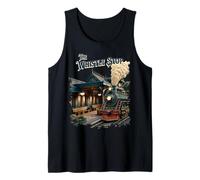 The Whistle Stop : Train Station and Steam Train Vintage Tank Top