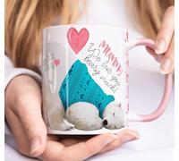 The Whistling Wren Personalised Mummy Mug, Mummy Polar Bear Mug Gift for Her, Mum Birthday Mug, Personalised Mummy Mug